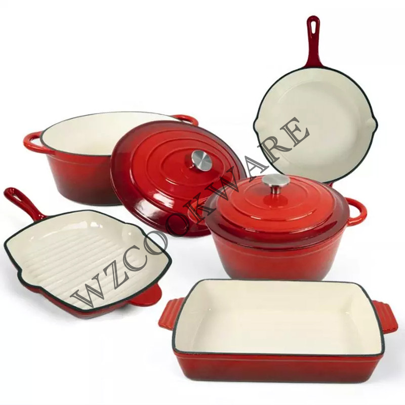 Cast Iron Enamel Cookware set