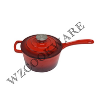 Enameled Cast Iron Covered Sauce Pot
