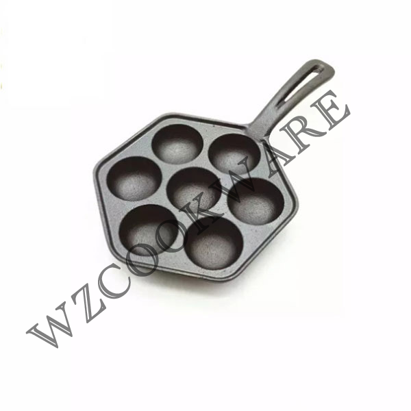 Cast Iron 7 holes Takoyaki Pan, Cast Iron Baking Pan