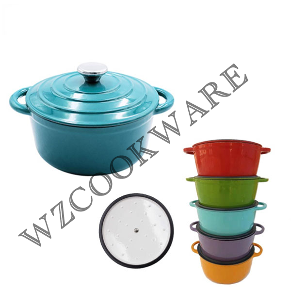 Enameled Cast Iron Dutch Oven with Self Basting Lid