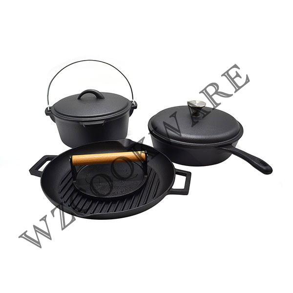 Pre-Seasoned Cast Iron Camp set