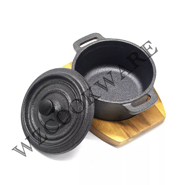 Pre-Seasoned Cast Iron Mini Dutch Oven Round Cocotte with Lid/Casserole Pot