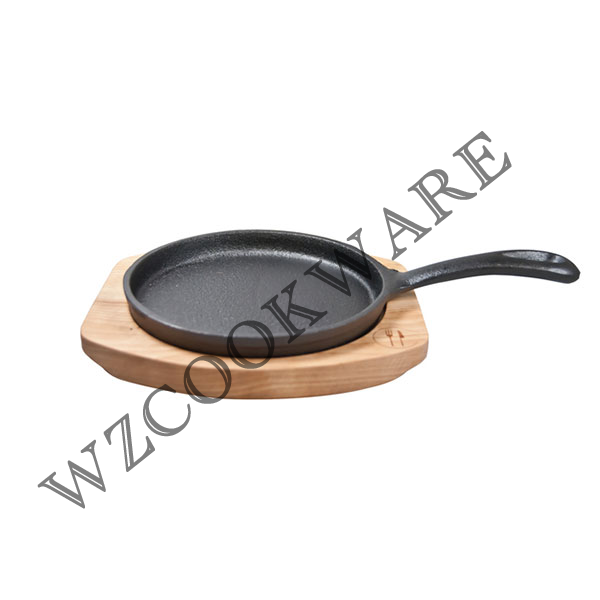 Heavy Duty Non Stick Pre Seasoned Cast Iron Skillet Frying Pan 3 Piece Set