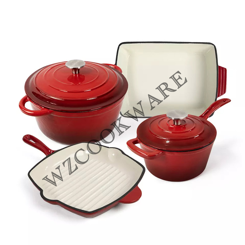 Cast Iron Enamel Cookware set