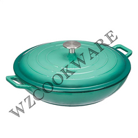 Enameled Cast Iron Covered Round Dutch Oven with Lid