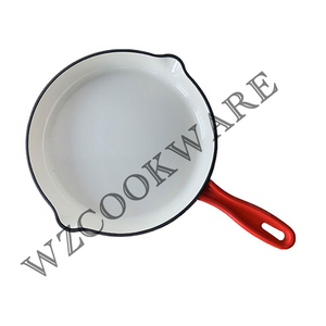 Enameled Cast Iron Skillet,Cast Iron Frying Pan with Iron Handle