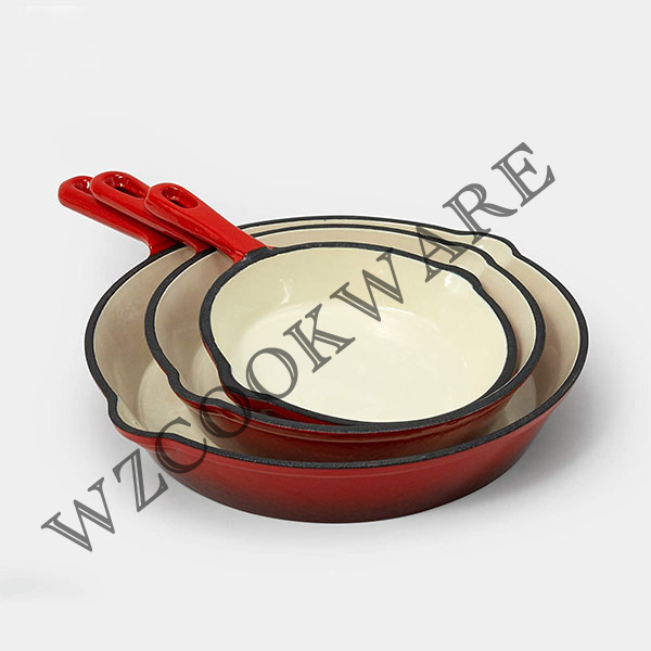 3 Piece Cst Iron Frying Pan Set