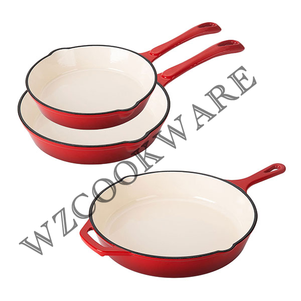 8/10/12 Inch Heavy Duty Non Stick Pre Seasoned Cast Iron Skillet 3 Pieces Kitchen Frying Pan Cookware set