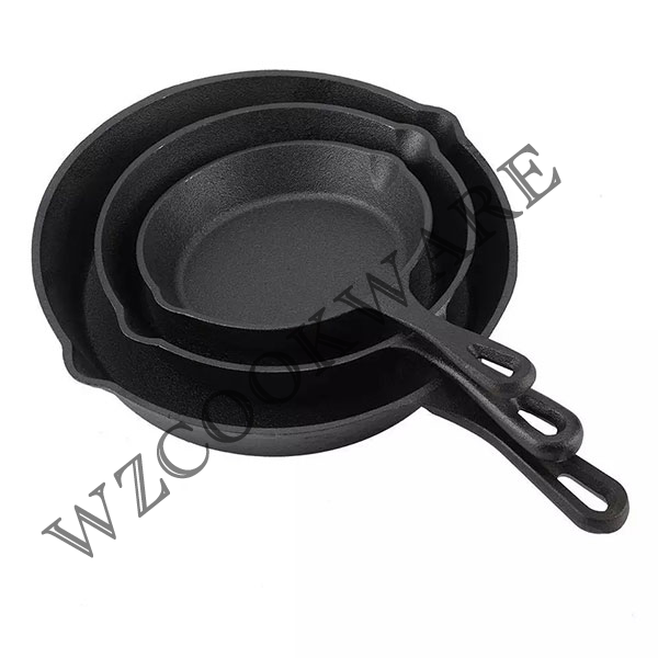 6/8/10inch Cast Iron Frying Pan Set