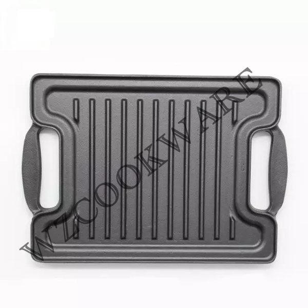 Reversible Grill Plate Skillet for Stovetop, Gas Range, Electric Stovetop, Grill Open Fire